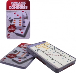 Domino în cutie metalică pentru copii