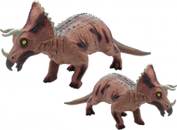 figurină mare de dinozaur triceratops cu sunet 36 cm maro