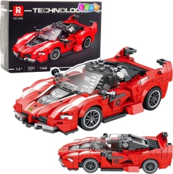 Set de construcție mașină de curse fxx-k, roșie, 360 piese