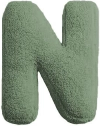 Mealini literă de pluș N verde - 1 bucată