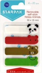 Semne de index autoadezive cu animale, 4 culori