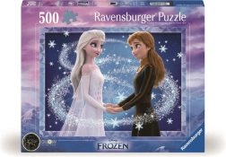 puzzle ravensburger disney regatul de gheață elsa și anna 500 piese fosforescent în întuneric