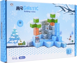 Cuburi și cărămizi magnetice 3D – set de construcție, 66 piese