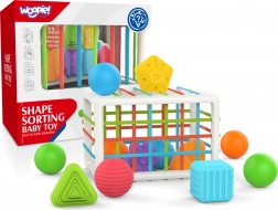 Woopie Baby cub senzorial elastic sorter pentru copii forme colorate