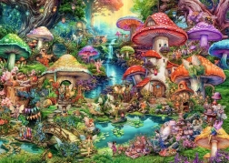 Puzzle Ravensburger Satul Ciupercilor 1000 Piese