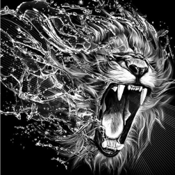 Pictură cu diamante Ţipătul unei fiare 30x40 cm