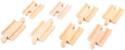 Conectori de șine din lemn 7 cm (8 buc) BIGJIGS RAIL