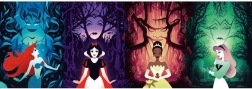 Puzzle panoramic CLEMENTONI Prințesele și răufăcătorii Disney 1000 piese