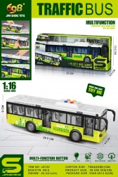 Autobuz verde interactiv cu lumini și sunete 1:16