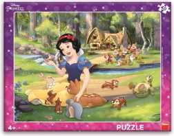 Puzzle Albă ca Zăpada și animăluțele 40 piese de masă