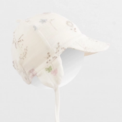 Căciuliță de vară pentru copii din muselină cu cozoroc New Baby Zoe