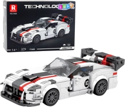 Set de construcție mașină sport Viper – alb-roșu, 379 piese