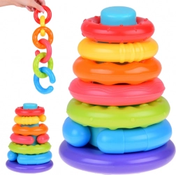 Piramidă senzorială stivuibilă pentru copii