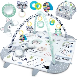 Covoraș de joacă educativ interactiv 3 în 1 RICOKIDS Iepuraș 110 × 100 cm