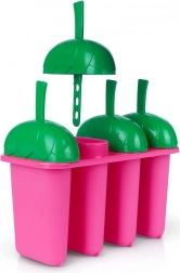 Set de forme pentru înghețată pe băț, 4 bucăți cu suport