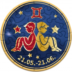 Puzzle rotund zodiac Gemeni 33 piese
