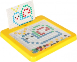 mozaic magnetic Montessori pentru copii, galben 26 × 26 cm