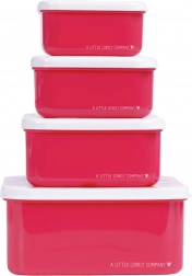 Set de patru cutii pentru gustări Cireșe de la A Little Lovely Company