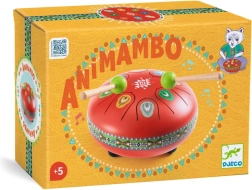 Djeco Animambo tobă cu limbă roșie cu note