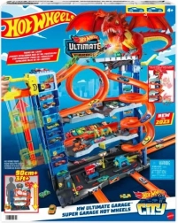 Mega Garajă cu Atacul Dragonului de la Hot Wheels City