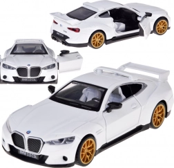 Model metalic de mașină BMW 3.0 CSL 1:34 cu lumină și sunet, uși deschizătoare