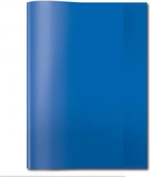 Husă albastră transparentă pentru caiet A5