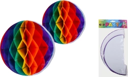 Sfere de hârtie colorate pentru suspendare de 30 și 25 cm