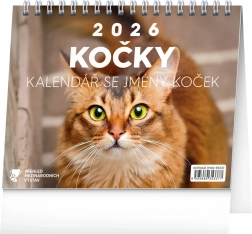 Calendar de birou Pisici 2026 cu nume