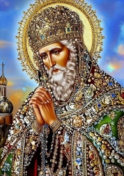 Pictură cu diamante sfântul patron 30 × 40 cm