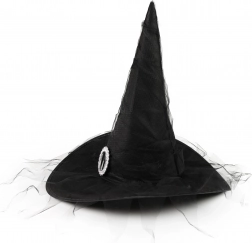 pălărie de vrăjitor pentru copii cu cataramă argintie