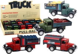 Mașinuță tip dubă metalică cu uși care se deschid, lumini și sunete