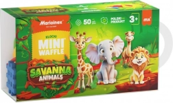 Set de construcție Mini Waffle - Animale Savana 50 Buc