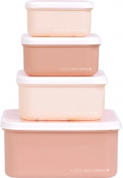 Set de patru cutii pentru gustări A Little Lovely Company – Fluturi