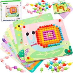 Mozaică de lemn cu știfturi Tooky Toy