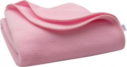 Pătură din fleece pentru copii NEW BABY roz, dungi 100 × 75 cm