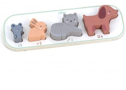 Puzzle de asamblat Învăț să număr animalele Vilac Sarah Betz