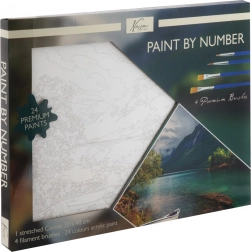 pictură după numere pe pânză peisaj 30 × 40 cm