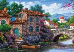 ART PUZZLE Puzzle Canal cu flori 500 piese