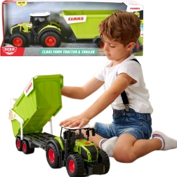 Tractor interactiv Claas cu remorcă Dickie, cu lumini și sunete