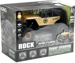 Mașină teleghidată Jeep R/C 1:18 aurie