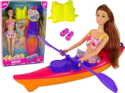 Set Marionetă cu Caiac și Accesorii - Roz