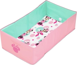 Cădiță de baie pliabilă pentru călătorii Bright Starts Minnie Mouse TuckAway, pentru copii de la 12 luni