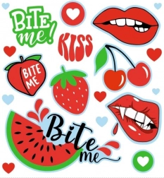Patches termocolante Bite Me – autocolante decorative pentru haine