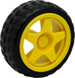 roată din plastic cu anvelopă pentru robot Arduino 65 mm