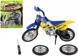 Motocicletă pentru degete cu șurubelniță și roți interschimbabile, 12 cm, metal/plastic