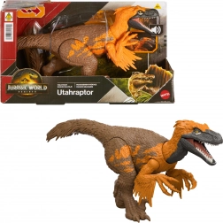 Figurină dinozaur Utahraptor JURASSIC WORLD Rebirth Wild Roar 26 cm