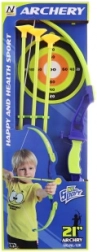 Arc din plastic pentru copii cu țintă și săgeți cu ventuză