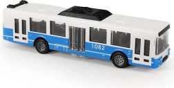 Autobuz albastru de transport public cu uși care se deschid, 16 cm