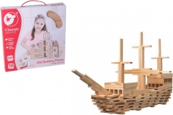 Set de construcție din lemn Classic World 250 piese