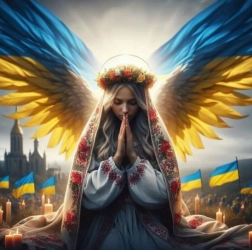 Pictură cu Diamante Înger Ucrainean 30x40cm